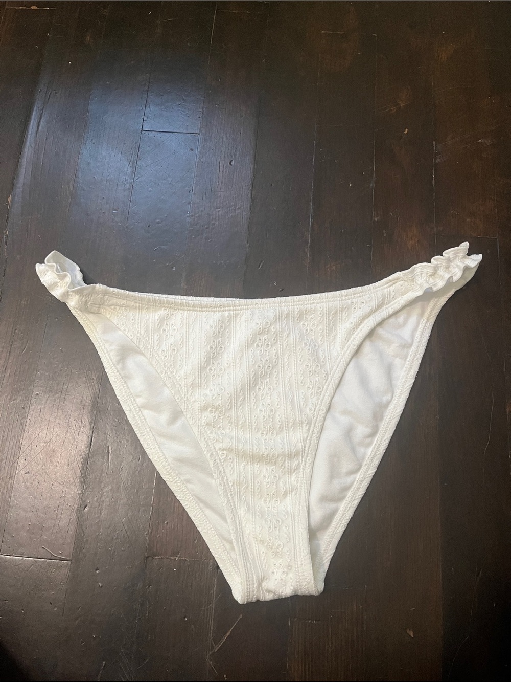 wild fable White Lace-Texture Bikini Bottoms